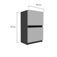 Bucatarie FOLLOW corp superior GO 45-72 O-O FRONT PAL  0164 / decor Gri